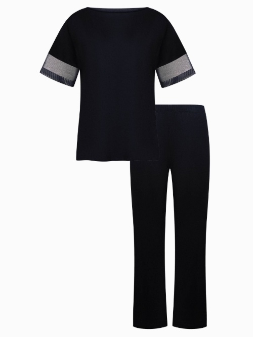 Lisca Nachtmode Sia schwarz pyjama
