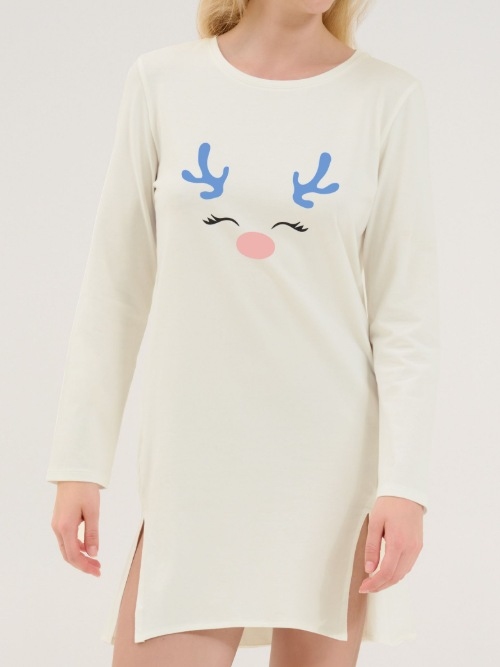 Lisca Nachtmode Holiday cremefarbig nachtkleid