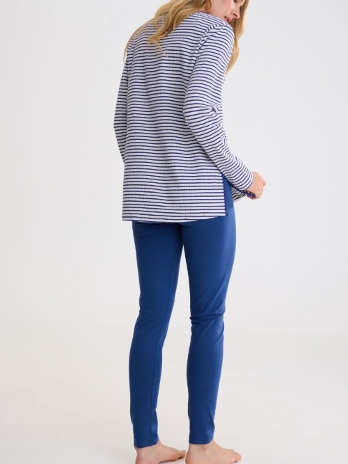 Lisca Nachtmode Infinity blau pyjama