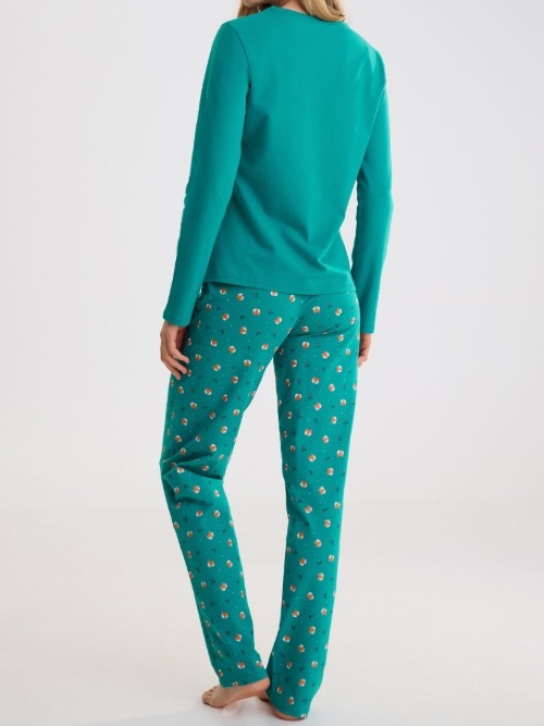 Lisca Nachtmode Foxy grün pyjama