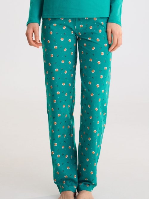 Lisca Nachtmode Foxy grün pyjama