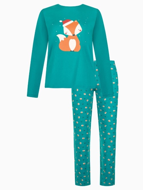 Lisca Nachtmode Foxy grün pyjama