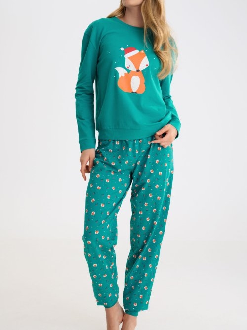 Lisca Nachtmode Foxy grün pyjama
