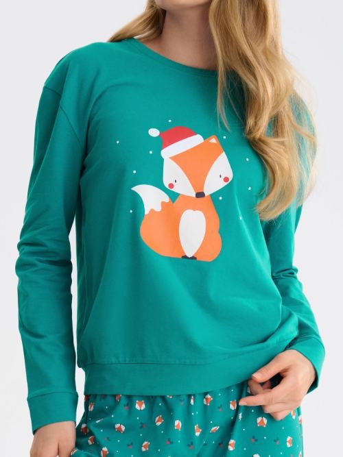 Lisca Nachtmode Foxy grün pyjama