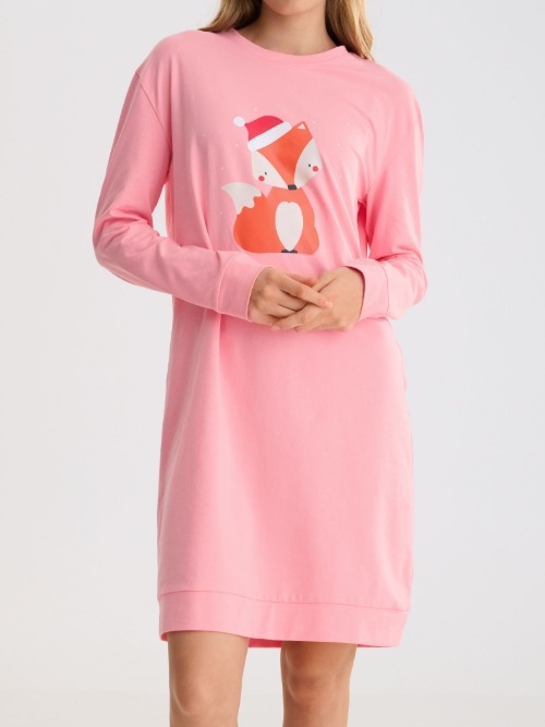 Lisca Nachtmode Foxy pink nachtkleid