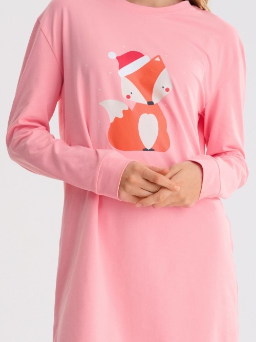 Lisca Nachtmode Foxy pink nachtkleid