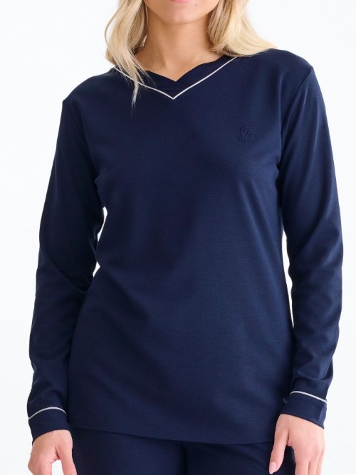 Lisca Nachtmode Tara navy-blau pyjama