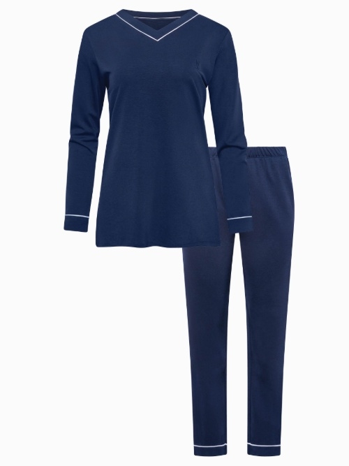 Lisca Nachtmode Tara navy-blau pyjama