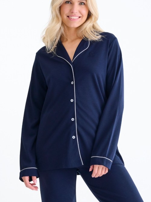 Lisca Nachtmode Tara navy-blau pyjama