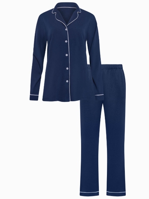 Lisca Nachtmode Tara navy-blau pyjama