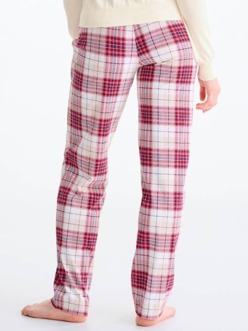 Lisca Nachtmode Cosy Nights red plaid pyjamahose