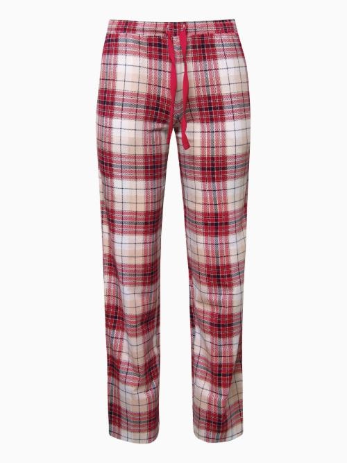 Lisca Nachtmode Cosy Nights red plaid pyjamahose