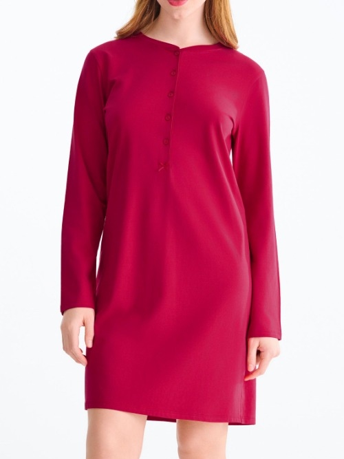 Lisca Nachtmode Cosy Nights cherry crimson nachtkleid