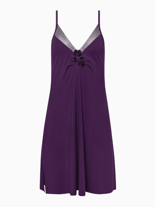 Lisca Nachtmode Velvet violett nachtkleid