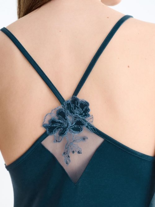 Lisca Nachtmode Velvet blau nachtkleid
