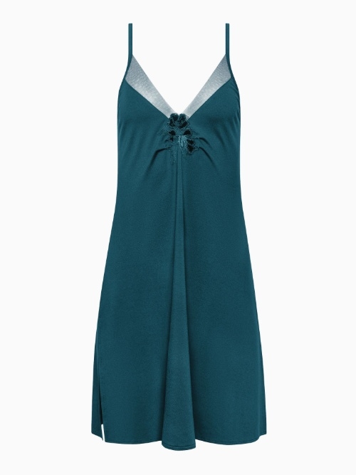 Lisca Nachtmode Velvet blau nachtkleid
