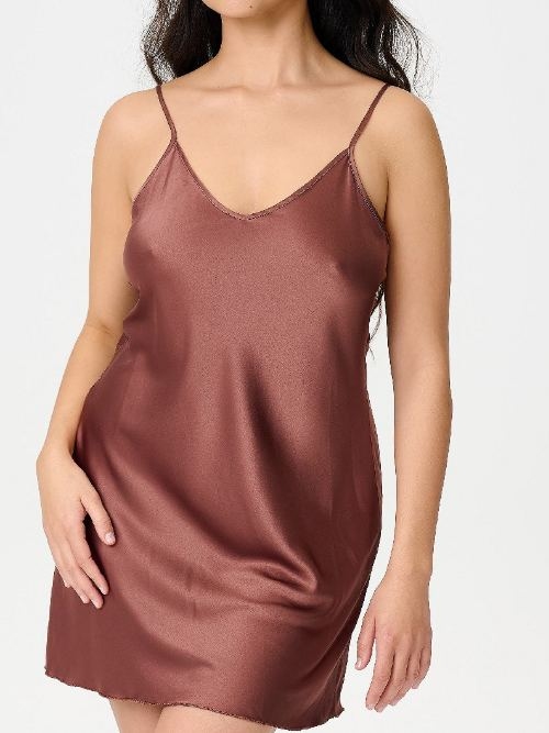 LingaDore Täglich Basic cognac slipdress