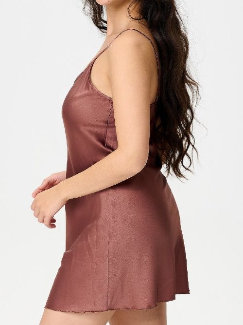 LingaDore Täglich Basic cognac slipdress