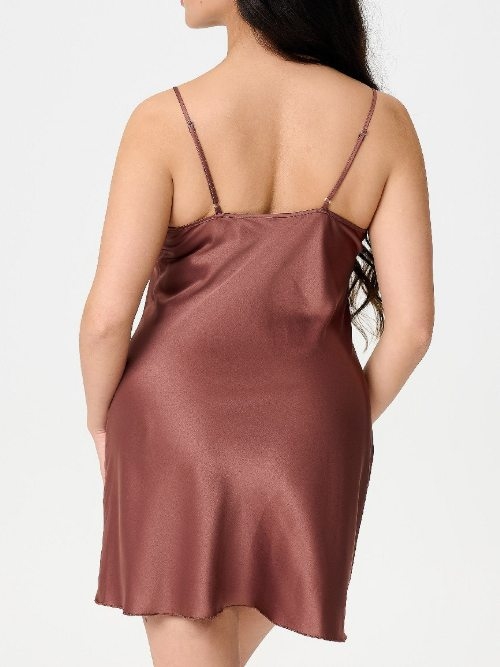 LingaDore Täglich Basic cognac slipdress