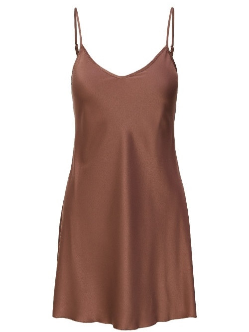 LingaDore Täglich Basic cognac slipdress