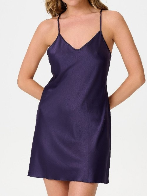 LingaDore Täglich Basic grape slipdress