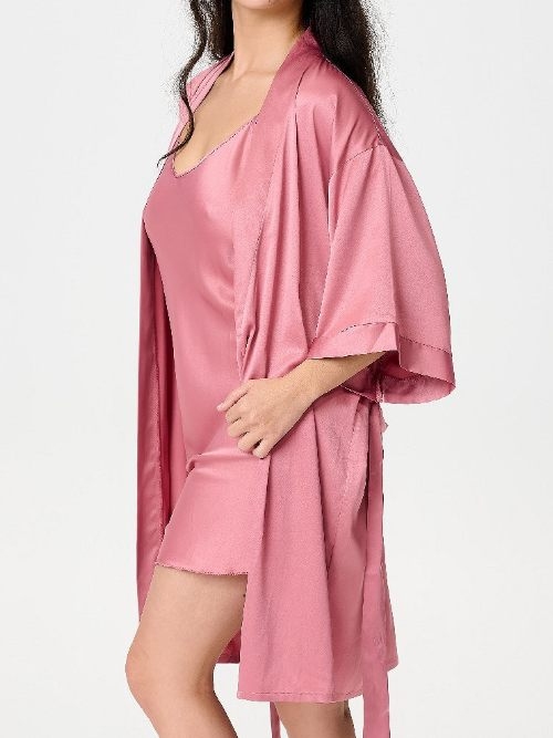 LingaDore Täglich Basic dusty rose kimono