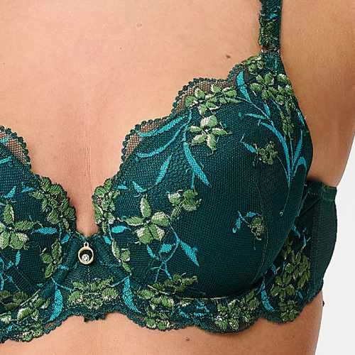 LingaDore Pine Green Lace pine green push up bh