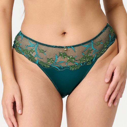 LingaDore Olive Lace pine green slip