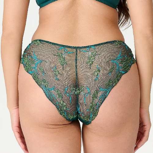 LingaDore Olive Lace pine green slip