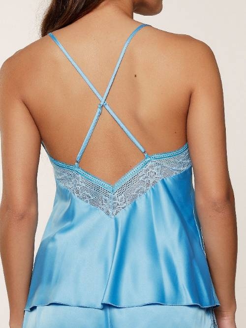LingaDore Nacht 7804 blue spaghetti top