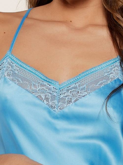 LingaDore Nacht 7804 blue spaghetti top
