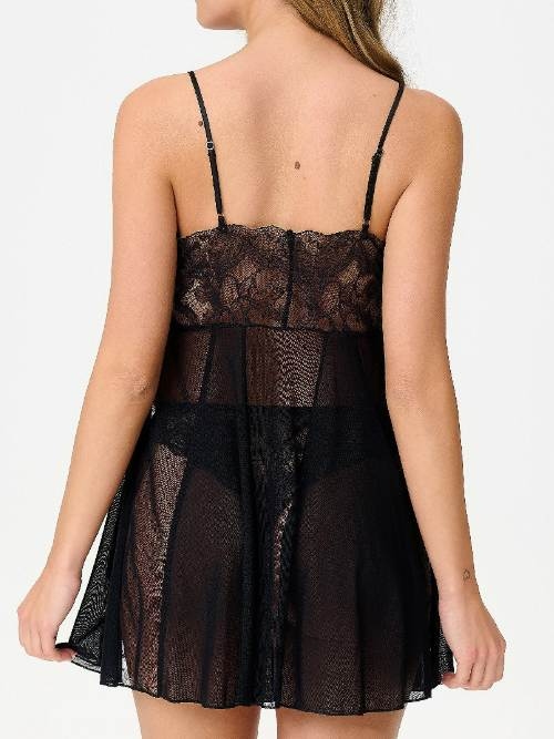 LingaDore Nacht 8501 schwarz slipdress