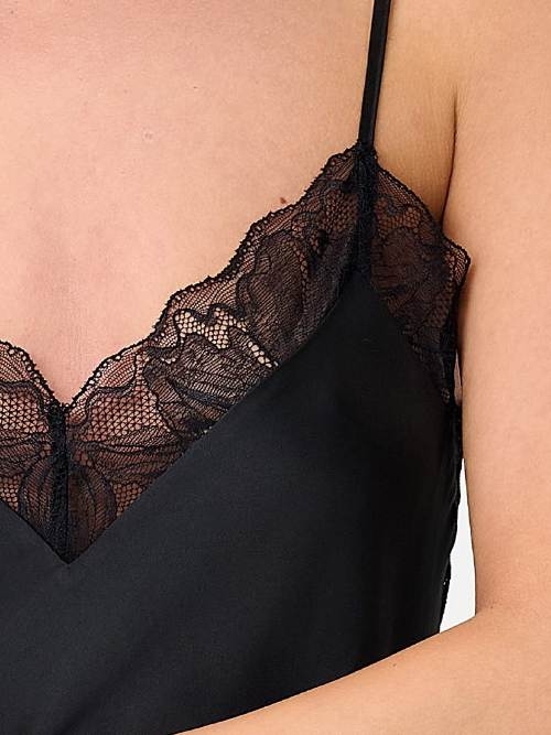 LingaDore Nacht 8501 schwarz spaghetti top
