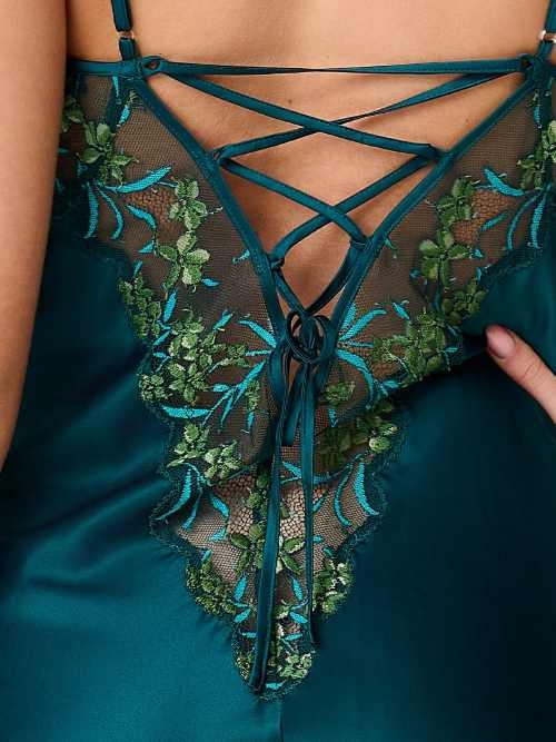 LingaDore Nacht 8502 pine green slipdress