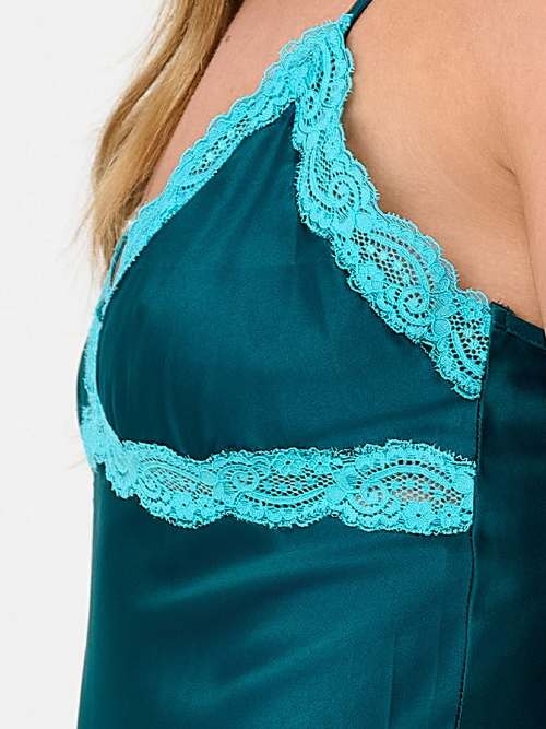LingaDore Nacht 8502 pine green slipdress