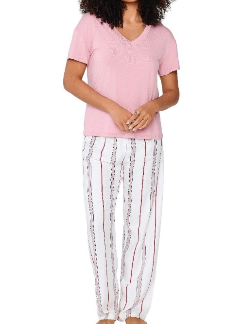 LingaDore Nacht 8417 rosa/print pyjama