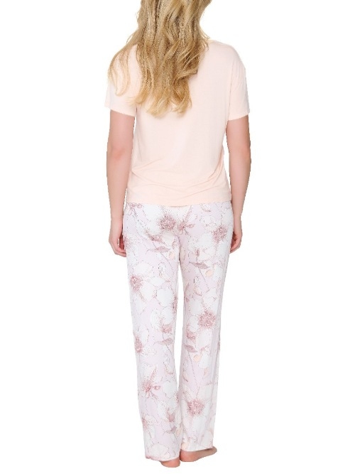 LingaDore Nacht 8407 aprikosen/print nachtkleid