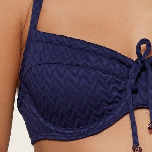 LingaDore Strand 7710 dark blue unwattierter bikini bh