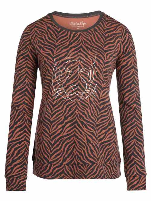 Charlie Choe Wild Nights braun/print schlafshirt