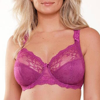 LingaDore DAILY Full Coverage  BH - Plus Size Raspberry 
