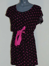 Shiwi Flamingo schwarz/pink kleid