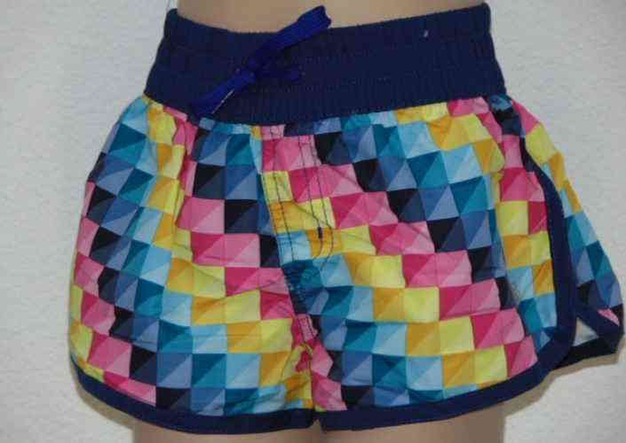 Shiwi Triangle pink/blau strand short Shiwi Triangle pink/blau strand short