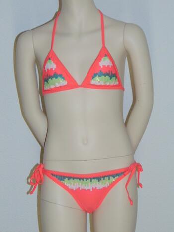 BOOBS & BLOOMERS BEACH MEGHAN Oranje Triangle bikini