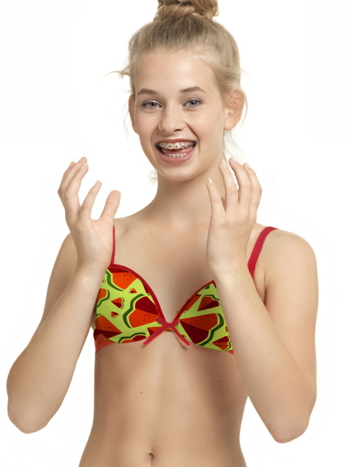 Brüste und Unterhosen Sunny rot/print mädchen-bh Brüste und Unterhosen Sunny rot/print mädchen-bh