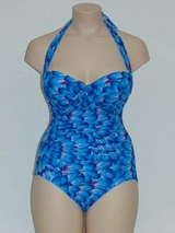 Missya Tulip blau/print badeanzüge