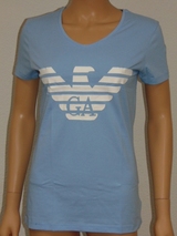 Emporio Armani Logo baby blau shirt