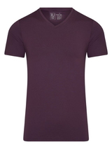 RJ Bodywear Männer Pure Color  aubergine shirt