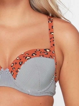 LingaDore Strand Striped Cheetah braun/print gemoldefer bikini bh