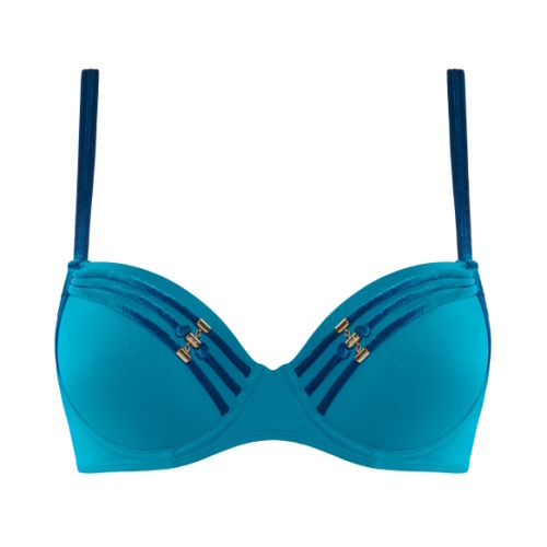 Marlies Dekkers Bademode Velvet Kiss petrol push up bikini bh Marlies Dekkers Bademode Velvet Kiss petrol push up bikini bh