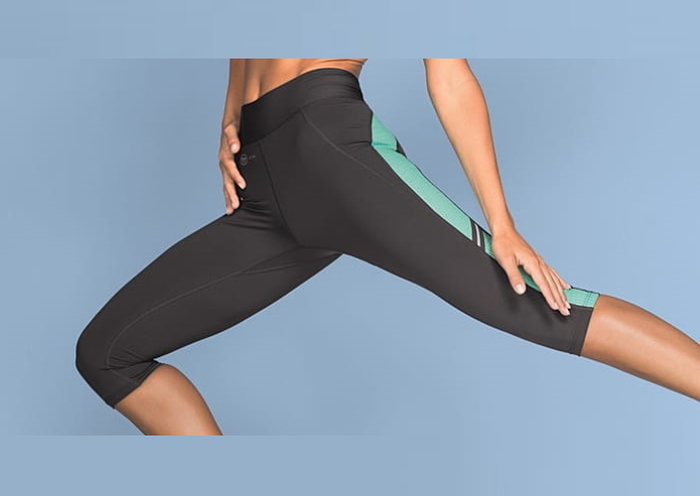 Anita Aktiv Sport Tights 3/4 grau/mintgrün legging Anita Aktiv Sport Tights 3/4 grau/mintgrün legging